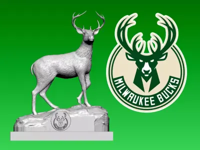 NBA - MILWAUKEE BUCKS BASKETBALL MASCOT STATUE - 3D PRINT 3D print model