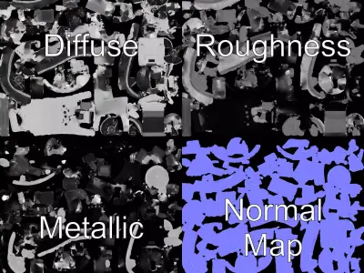 White Robotic Rover model pack Low-poly 3D model