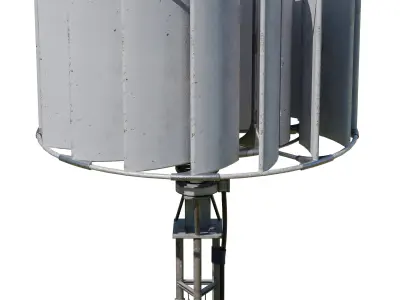 Wind turbine Low-poly 3D model