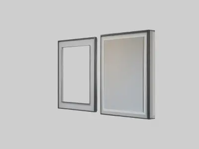 Floating Wall Frames Low-poly 3D model