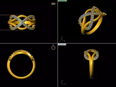 Gold Infinity Ring  3D print model
