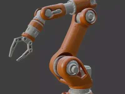 Industrial Robotic Arm 3D Model 3D model