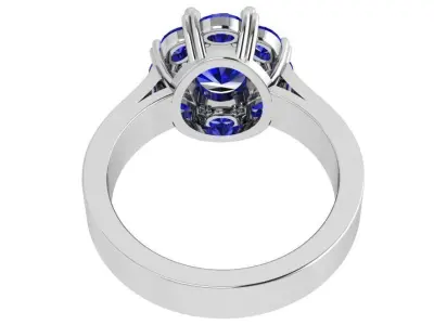Oval Flower Ring 4529 3D print model