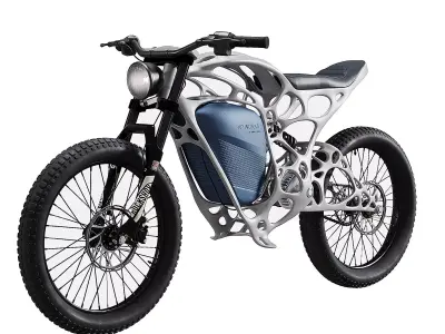 Light Rider World first 3d printed motorcycle Low-poly 3D model