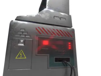 Sci Fi Computer Low-poly 3D model