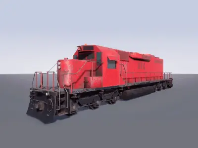 Trains Pack Low-poly 3D model