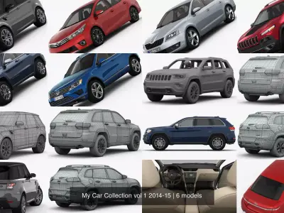 My Car Collection vol 1 2014-15 3D Model Pack