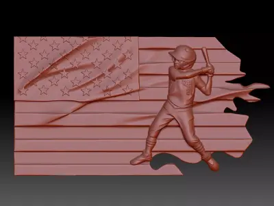 Baseball Player 3D print model