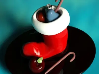 saint nicholas boot decor Xmas Low-poly 3D model