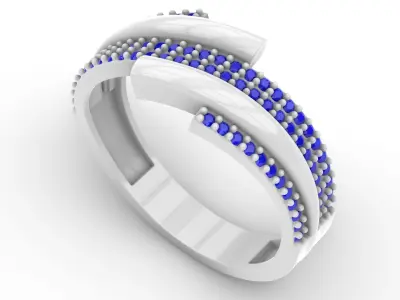 Jewelry Diamond Ring Model RG41 Free 3D print model