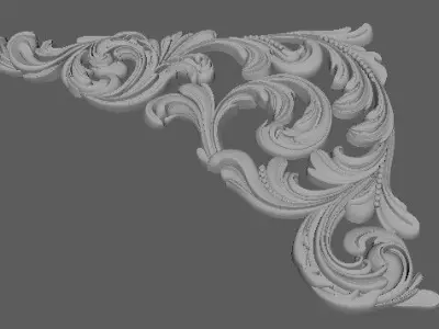 Central decor ornament for furniture 3D model 721