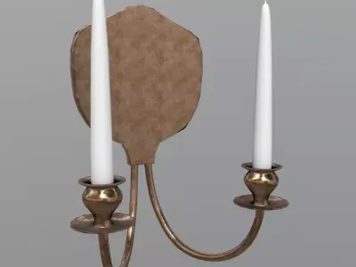 Candle Holder 3  Low-poly 3D model