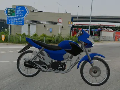 Free motorcycle Free low-poly 3D model