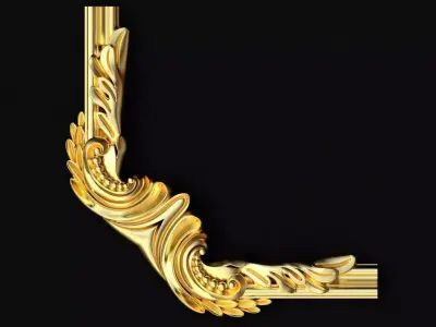 Central decor ornament for furniture 3D model 645