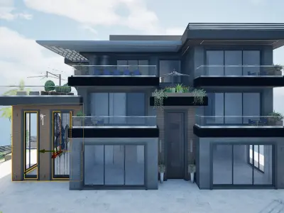 Stunning Luxurious Villa Model Low-poly 3D model