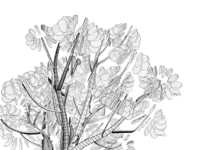 Cartoon tree S1Cv2 3D model