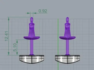 HEART Stud Earrings LOVE GIFT For Valentines Day 3D print model