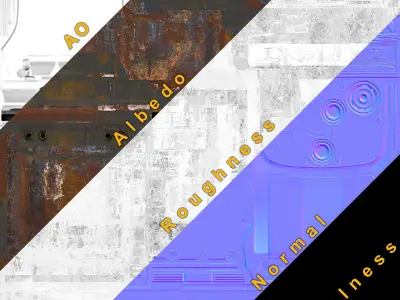 Burnt Retro Cars Set 3D Model Pack