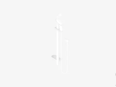 Shower - Rail - Luxury - Feather Low-poly 3D model