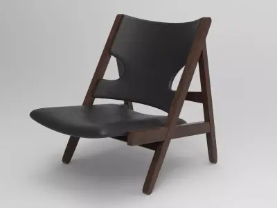 King Chair Low-poly 3D model