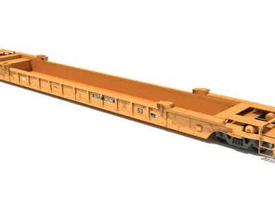 Double Stack Railcar 3D model