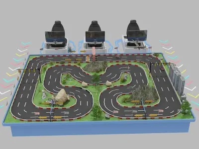 VR Virtual Racing Game Chair  3D model