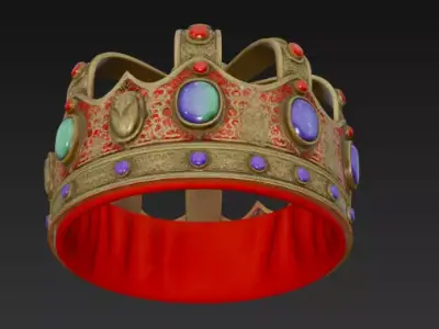 Luxury Golden Crown 3D model