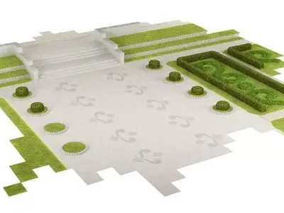 Landscape Garden Puzzle 3D model