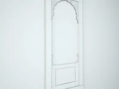 19th Century Bleached Mandwa Arch Mirror 3D model