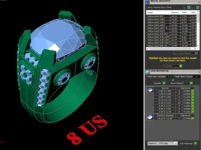 Luxury Men Rings Designs 5MR010 3D print model