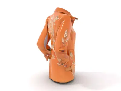Embroidered Tan Jacket model pack Low-poly 3D model