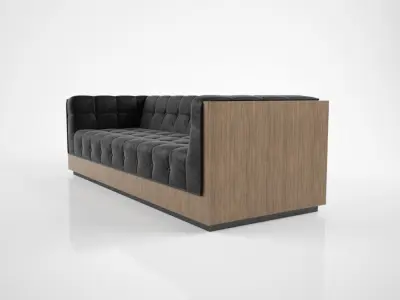 Milo Baughman Rosewood Case Sofa 3D model
