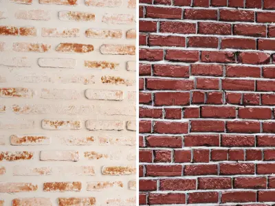 Bricks wall set 3D model