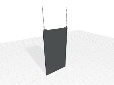 Floral And Plants Window Panel 3D model