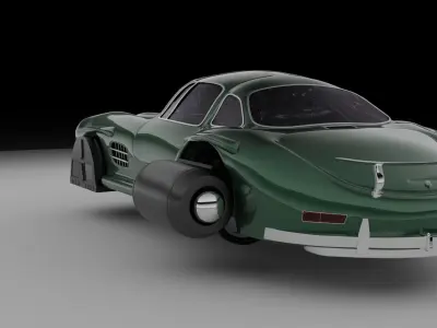 flying car 3D model from CGTrader