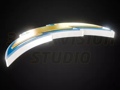 Los Angeles Chargers logo - Cinematic - 3D print 3D model