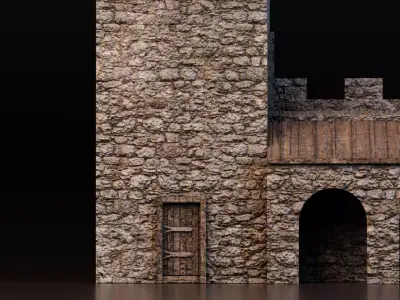 Medieval Watchtower Low-poly 3D model