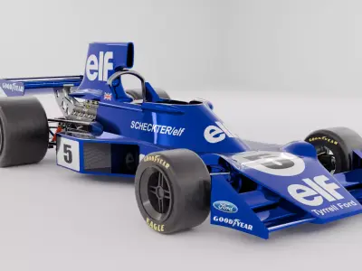 Tyrrell 007 F1 car 3D model