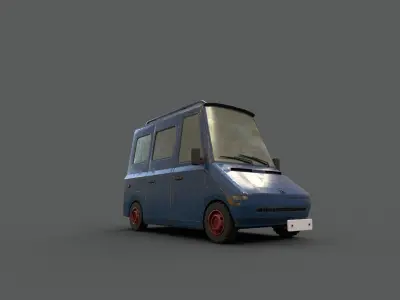  Van Stylized Low-poly 3D model