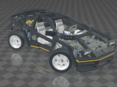 LEGO TECHNIC SUPER CAR 8880 3D print model