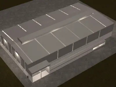 Simple warehouse -02 3D model