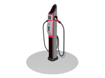 Concept Electric Car Charging Station 3D model