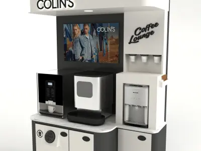 Coffee lounge 3D model 3D model