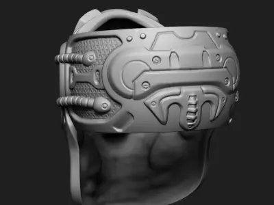 Skull ring jewelry robotic for bikers vol 2 3D print model