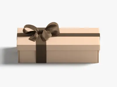 Gift boxes set - 6 box shapes Low-poly 3D model
