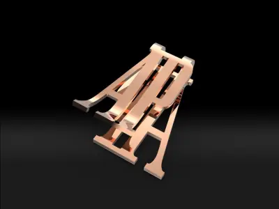 Money Clip with AP letters 3D print model