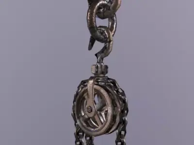 Old Rust Chain Low-poly 3D model