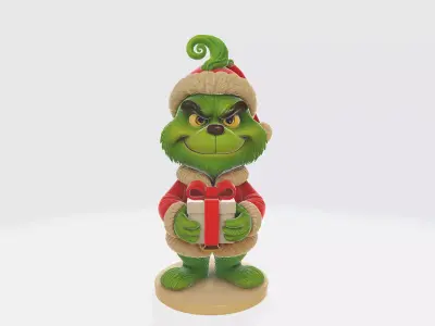 The Grumpy Christmas Thief Figurine Holiday Decoration 3D print model