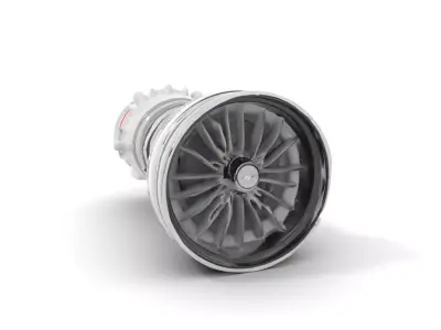 Advanced Jet Engine Model Pack  Detailed Turbine Design Low-poly 3D model