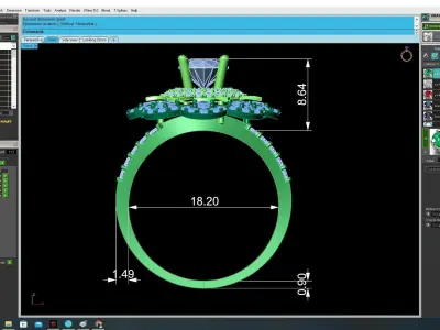 Luxury Multi Layer Halo Diamond Ring for Elegant Women 3532  3D print model